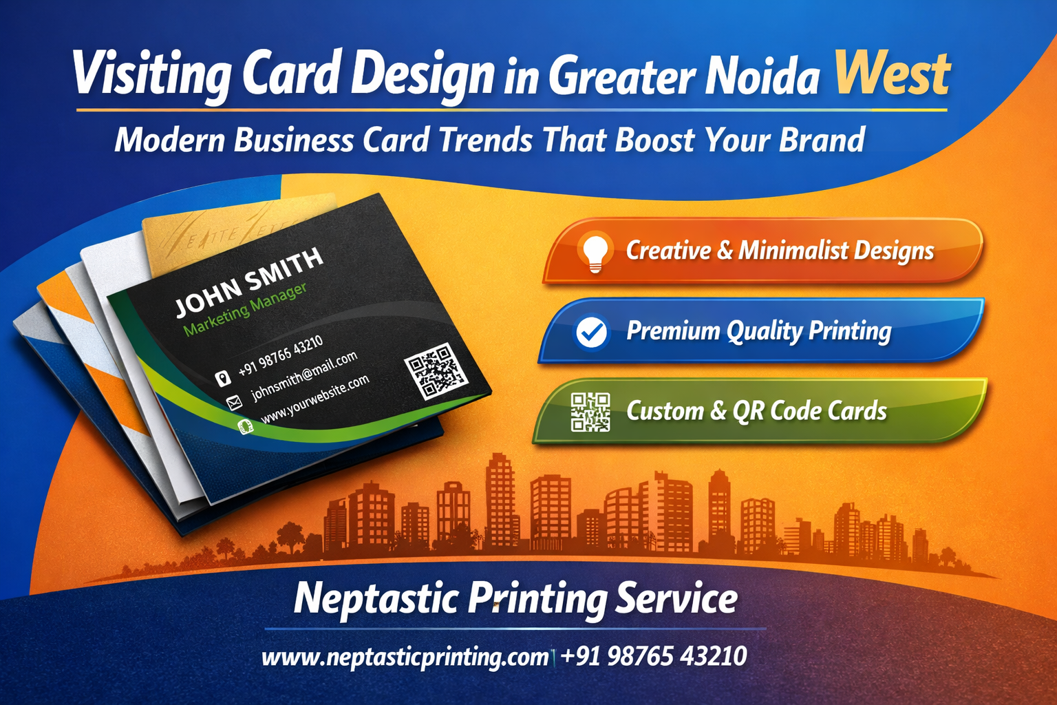 Visiting Card Design in Greater Noida West: Modern Business Card Trends That Boost Your Brand