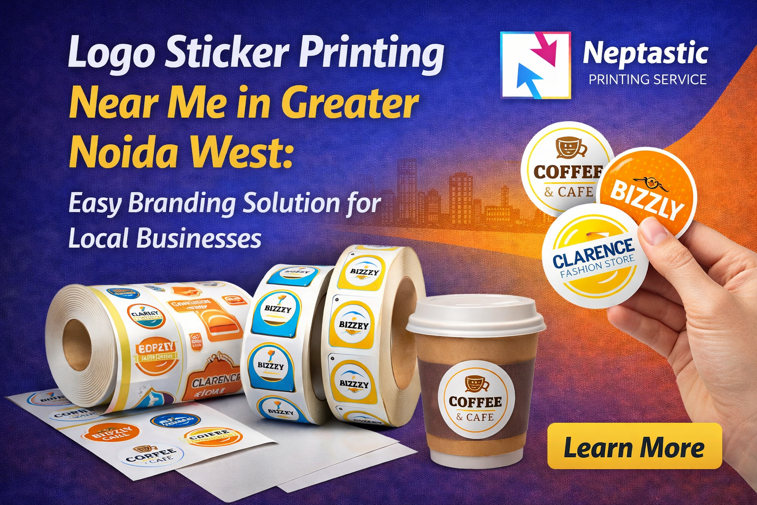 Logo Sticker Printing Near Me in Greater Noida West: Easy Branding Solution for Local Businesses