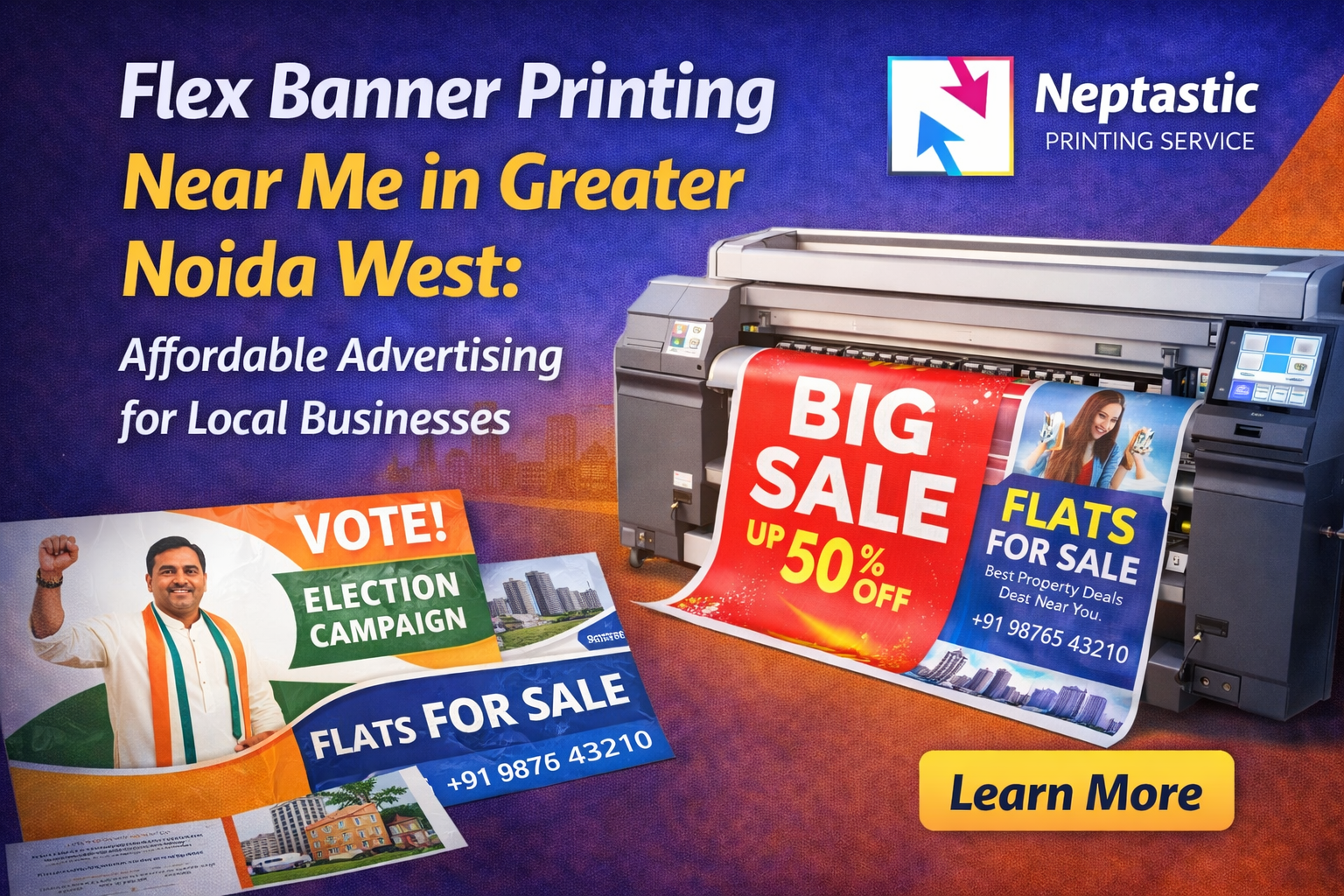 Flex Banner Printing Near Me in Greater Noida West: Best Solution for Local Business Promotion